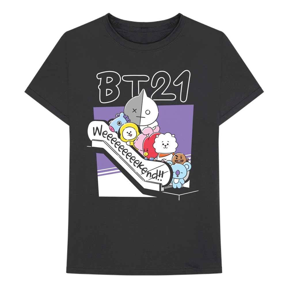 BT21 - Weekend Heren Tshirt - Zwart